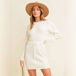 NWT Cloud Ten Sweater Dress Cream L
